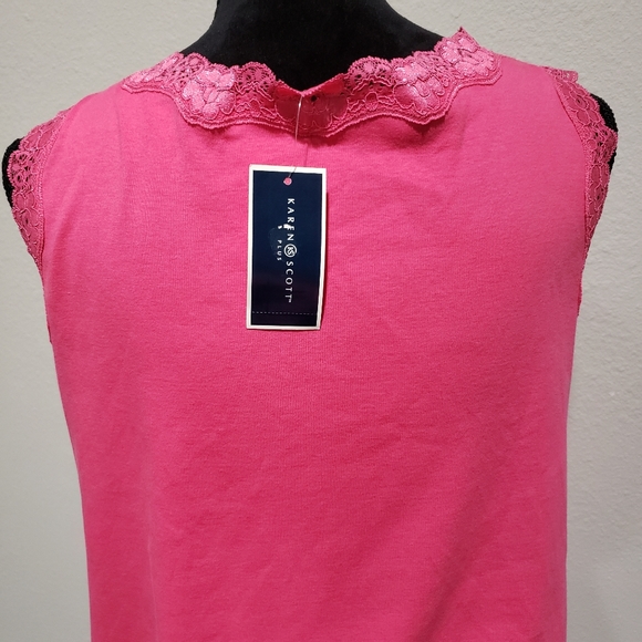 KAREN SCOTT pink top - Picture 6 of 6